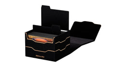 The DOMARU Armory Collection is our latest deck box line, built for strength, durability, and a commanding presence at the table. Featuring refined metallic details, a rugged textured exterior, and strong magnetic closures, each Armory box delivers uncompromising protection for serious play. Side Loading. Fits 100 double-sleeved cards. Includes 2 leather dividers. Strong Magnets. Sturdy textured leather materials and metallic details.
