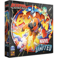 This expansion requires the Marvel United Base Game
Deadpool is an expansion for Marvel United that brings you a whopping 3 flavors of the Merc with a Mouth, as well as his not-so-trusty sidekick, Bob. These most unusual characters can all be played as either Heroes or Villains, always with tongue stuck firmly in cheek. Not content with being just a 4th wall-breaking Hero and unbeatable Villain, Deadpool can also crash into any game, riding his plush unicorn, in the form of a Challenge that sows chaos where