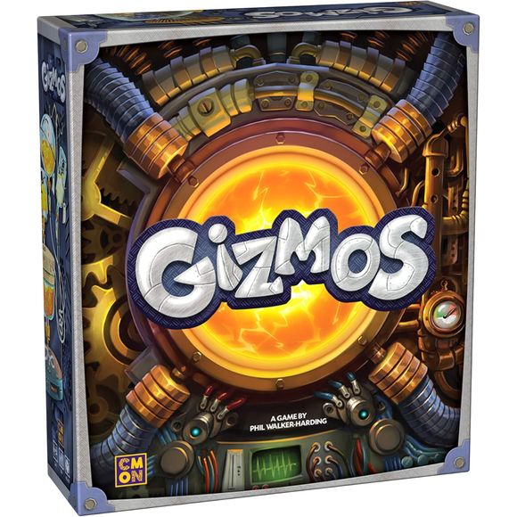 In Gizmos, players take on the role of contestants in the Great Science Fair. They will pluck energy marbles from the innovative plastic Energy Dispenser and use them to construct new Gizmos, adding them to their machines. Players will have to plan ahead as they build, since Gizmos can chain-react off of one-another. As more Gizmos are added, more reactions can trigger, creating some truly epic turns. In the end, the player with the most Victory Points is declared the winner.