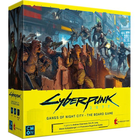 Cyberpunk 2077: Gangs of Night City is a competitive game in which 1 to 4 players take on the role of ruthless gangs vying for control of the underground in the glittering hellhole that is Night City. Clash with other Gangs in the meat or on the Net, as your enterprising band of toughs seeks to gain dominance over the criminal underworld that rules the streets. Only the boldest will be remembered, and your Street Cred will pave your way to the top.

EXCITING GAMEPLAY: Dive into the ruthless world of Night C