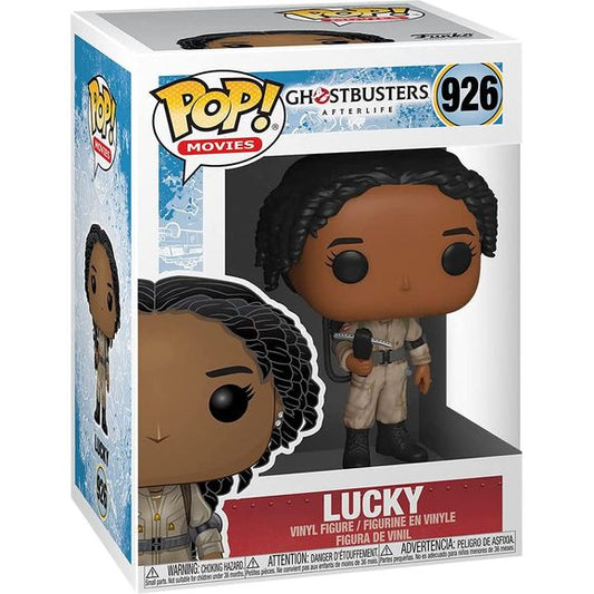 From Ghostbusters Afterlife, Lucky, as a stylized Pop! vinyl from Funko! Figure stands 3 3/4 inches and comes in a window display box. Check out the other Ghostbusters Afterlife figures from Funko! Collect them all!