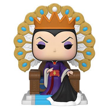 From Disney, Evil Queen on Throne, as a stylized POP Deluxe vinyl from Funko Figure stands 15 cm and comes in a window display box. Check out the other Disney figures from Funko Collect them all