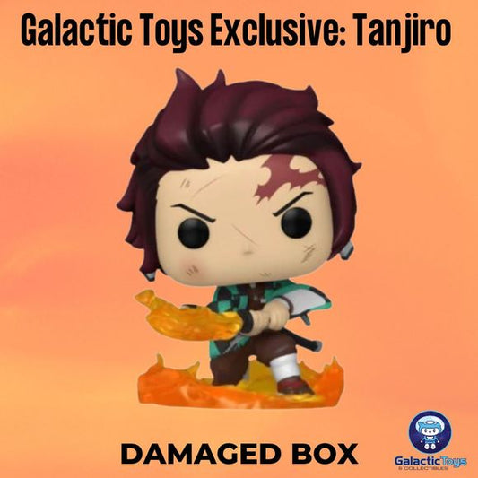 DAMAGED BOX Galactic Toys Exclusive Funko Pop! From Demon Slayer Tanjiro Breath of the Sun