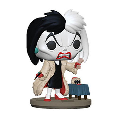 This heiress fashionista is seeking to expand her fur coat collection and is convinced that the finest fur for her next piece is found only on Dalmatian puppies. Collect Pop! Cruella de Vil for your Disney Villains collection. She won't take no for an answer. Vinyl figure is approximately 4.75-inches tall.