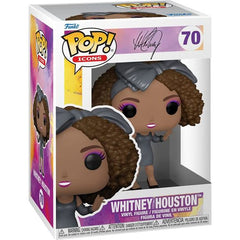 Take your Icons collection to superstar heights with Pop! Whitney Houston in her signature look from the “How Will I Know” music video. With an iconic voice and style, Whitney Houston has influenced vocalists around the world. Winning 6 Grammy Awards with chart-topping songs, Whitney Houston received world-wide acclaim. Vinyl figure is 4.07-inches tall.
