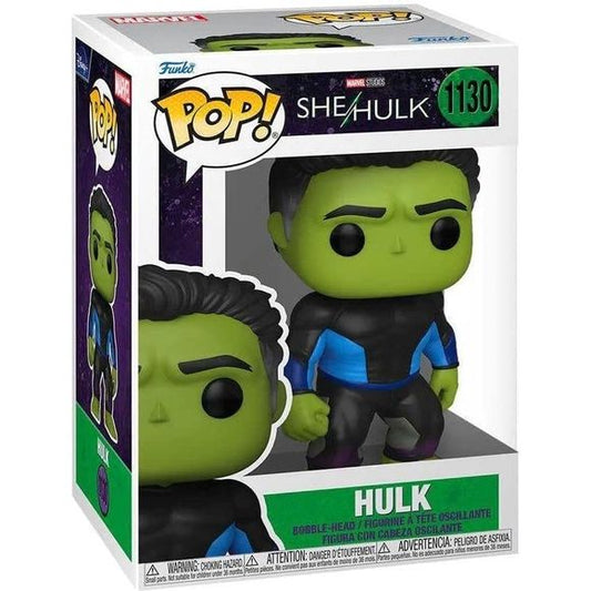 From She-Hulk, Hulk, as a stylized POP vinyl from Funko! Stylized collectable stands 3 ¾ inches tall, perfect for any She-Hulk fan!