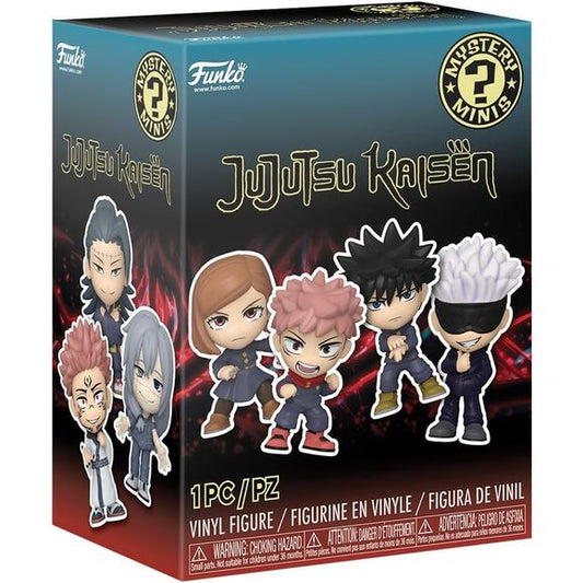 Battle cursed spirits with the Jujutsu Kaisen Mystery Minis! Collect your favorite characters from Jujutsu Kaisen in this assortment of new figures featuring some of the most iconic jujutsu sorcerers and villains! There’s Yuji Itadori, Ryomen Sukuna, Nobara Kugisaki, Megumi Fushiguro, Satoru Gojo, Maki Zen’in, Panda, Toge Inumaki, Mahito, Suguru Geto, Ryomen Sukuna(robes), and Yuji Itadori (glow). Who will you find? Vinyl figure is maximum 3-inches tall, varies depending on figure. One figure per single pac
