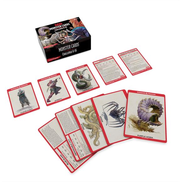 Dungeons and Dragons RPG: Monster Cards - Challenge 6-16 Deck (125 cards) | Galactic Toys & Collectibles