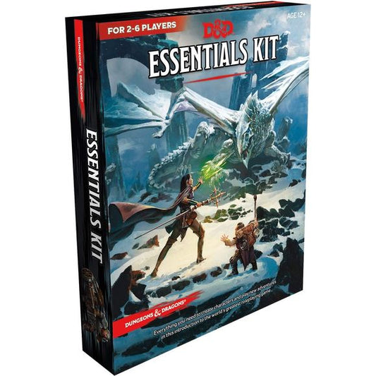 Everything you need to create characters and play the new adventures in this introduction to the world’s greatest roleplaying game. Designed for 2-6 players.

"The Dungeons & Dragons Essentials Kit is the perfect introduction to the legendary role-playing game." —Forbes

"Truly excellent."—Paste

• Take your first step into the world of Dungeons & Dragons, or get a more expansive D&D experience after playing the Starter Set.
• Play with groups as small as two players (one Dungeon Master & one adventu