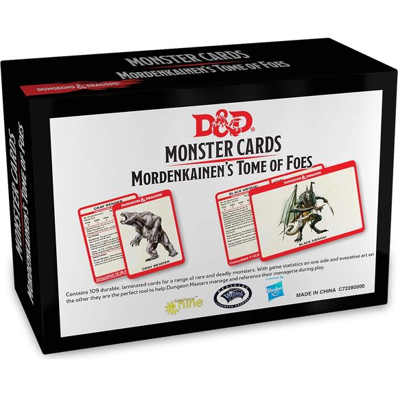 Dungeons and Dragons RPG: Monster Cards - Mordenkainen`s Tome of Foes (109 cards) | Galactic Toys & Collectibles