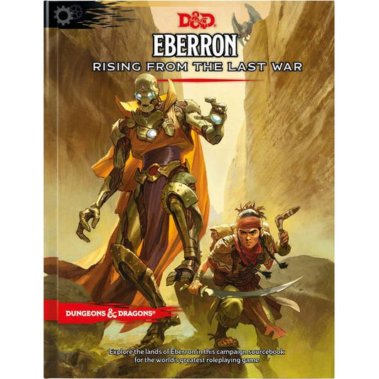 This book provides everything players and Dungeon Masters need to play Dungeons & Dragons in Eberron—a war-torn world filled with magic-fueled technology, airships and lightning trains, where noir-inspired mystery meets swashbuckling adventure. Will Eberron enter a prosperous new age or will the shadow of war descend once again?