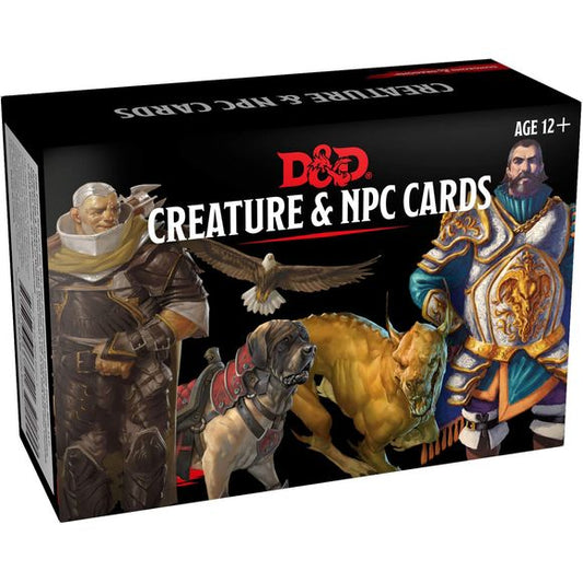 These 182 durable, laminated cards represent any non-player characters (NPCs) your players might meet during your next D&D game. From a bandit captain's saving throws to a giant spider's stealth bonus, these cards let DMs select, organize, and access the information they need to avoid disruptions during that critical encounter.