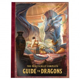 This lavishly illustrated guide showcases the variety of fantastic dragons encountered in the worlds of Dungeons & Dragons.

With tips on everything from fighting dragons to riding them, The Practically Complete Guide to Dragons offers abundant insight into the most awe-inspiring creatures in all the worlds. Detailing the appearance, capabilities, habits, lairs, and treasures of ten dragon kinds, and annotated with the extraordinary wizard Sindri Suncatcher’s personal observations and experiences, this beau
