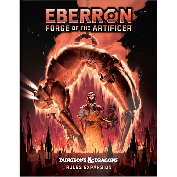 Release Date: 12/09/2025
Welcome to Eberron, where magic meets wondrous inventions. Play as the Artificer: the ultimate creative class. You’re not just an inventor or spellcaster. You’re an innovator, a bold-hearted visionary, with the potential to change the world. Creativity and ingenuity are your best weapons. Awaken your potential as master of the forge with this rules expansion for fifth edition Dungeons & Dragons. This finely crafted book features unique cover art and will delight any D&D fan from fir