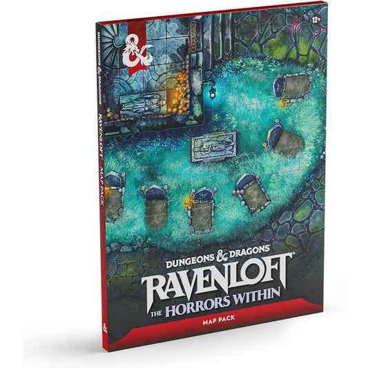 Run terrifying Dungeons & Dragons encounters with this map pack, perfect for terror-fueled battles across the Domains of Dread. This pack features 5 double-sided, horror-themed battle maps (22" x 30"), from haunted manors to cursed tombs, and 30+ creature and terrain tokens designed to support different genres of horror. Whether you’re staging a Darklord’s final stand or unleashing creatures from beyond, these richly illustrated maps and tokens are ready to use in any horror campaign.