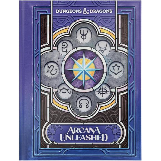 Release Date 09/15/2026
Arcana Unleashed is a D&D Gameplay Expansion book. This is the alternate art cover.
Take your magic to the next level in a world shaped by arcane power. Step into a high-magic society where legendary spellcasters, arcane factions, and ancient traditions shape the fate of entire realms. Master evolving magical abilities, uncover forgotten secrets, and wield power worthy of legends. Inside this magical tome, uncover 8 new subclasses, 33 spells, 19 magical creatures, 9 arcane factions,