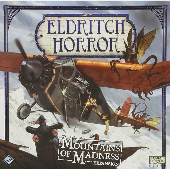 Explore the haunted vastness of Antarctica in Mountains of Madness, the first side board expansion for Eldritch Horror! Inspired by H.P. Lovecraft's tale of a Miskatonic University expedition ravaged by sinister and inhuman creatures, Mountains of Madness challenges players to confront the terrors that Miskatonic' s doomed expedition unearthed. Antarctica's harsh conditions and primeval horrors are brought to life through the side board and accompanying encounter deck, and while new Gates open and new Monst