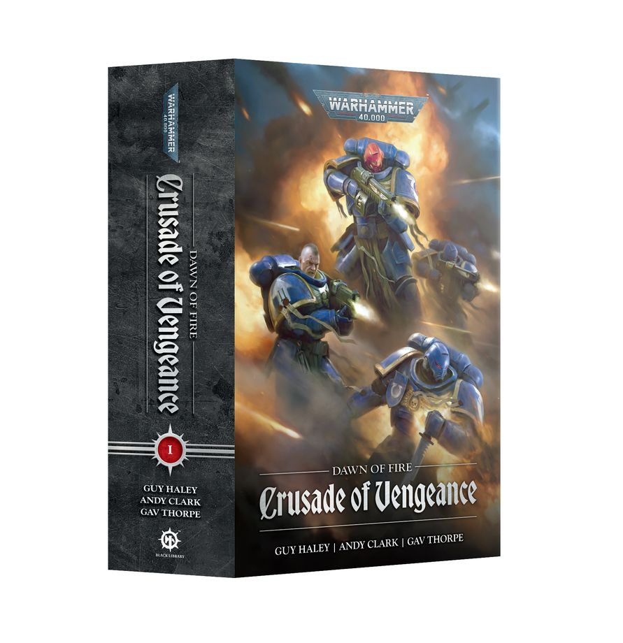 Release Date 10/03/2026
Experience the opening battles of the Indomitus Crusade with Dawn of Fire: Crusade of Vengeance, a Warhammer 40,000 omnibus. This Black Library collection includes Avenging Son by Guy Haley, The Gate of Bones by Andy Clark, and The Wolftime by Gav Thorpe. Follow Roboute Guilliman’s vast crusade as Imperial forces battle Chaos, Orks, and ancient xenos threats in a desperate fight for humanity’s future.