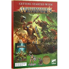 Contains an 88 page magazine that teaches you all the basics of Warhammer Age of Sigmar
Includes the following multipart plastic miniatures:
- 1x Stormcast Eternals Liberator on a scenic base
- 1x Skaven Clanrat on a scenic base

These push-fit miniatures are designed to be pushed off their frames without using clippers, can be assembled without glue, and are supplied unpainted – we recommend using Citadel Colour paints.