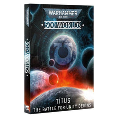 Release Date 1/24/2026
Contents:
– 500 Worlds: Titus – An 80-page softcover book featuring lore and background about the opening moves to reclaim the 500 Worlds of Ultramar, including the forces marshalled by the Ultramarines and the Necrons.
– 500 Worlds: Titus – Dread Incursions – An 80-page softcover book covering boarding actions, giving you all the rules you'll need to play, along with two Boarding Actions Detachments, 12 new missions, and linked campaigns.
– 500 Worlds: Titus – War on the Vespator Fro