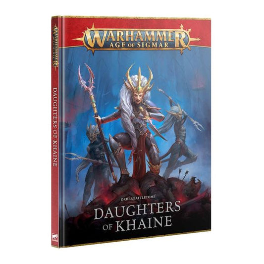 Release Date 4/11
This 98-page hardback book contains:
– Background, art, and fiction shedding light on the twisted aelves of Ulgu
– A description of their many diverse units, along with detailed photography and artwork
– Faction rules including battle traits, battle formations, heroic traits, artefacts of power, Manifestations, Prayers, and Spells
– 24 warscrolls, covering every unit
– A Spearhead guide, including gameplay and hobby advice, along with its own set of warscrolls and army abilities for the Kh