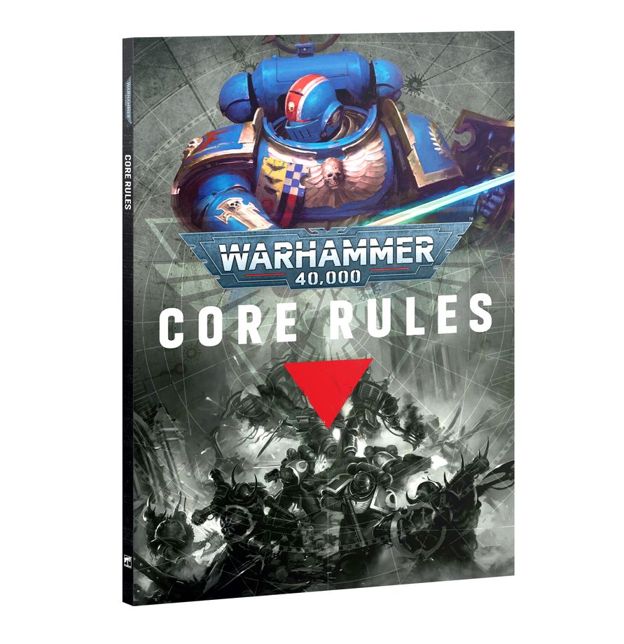 This 88-page softcover book contains:
– Basic rules: Essential rules concepts, including how to use datasheets, move, and attack with your miniatures.
– The Battle Round: An explanation of the five phases of turn, including the Command Phase, Movement Phase, Shooting Phase, Charge Phase, and Fight Phase.
– Battlefield and Tactics: This section explains how to create an exciting battlefield using terrain and objectives, and how to use tactical tools in the form of stratagems and actions.
– Advanced Rules: Th