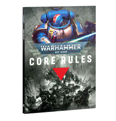 This 88-page softcover book contains:
– Basic rules: Essential rules concepts, including how to use datasheets, move, and attack with your miniatures.
– The Battle Round: An explanation of the five phases of turn, including the Command Phase, Movement Phase, Shooting Phase, Charge Phase, and Fight Phase.
– Battlefield and Tactics: This section explains how to create an exciting battlefield using terrain and objectives, and how to use tactical tools in the form of stratagems and actions.
– Advanced Rules: Th
