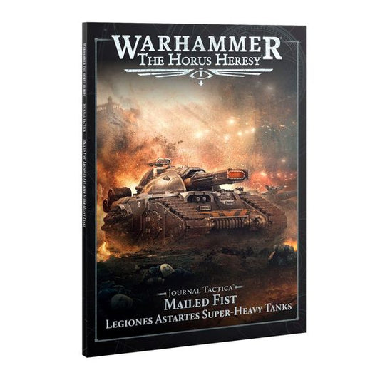 Release date 4/4/2026
Gaming supplmental book for playing Legiones Astartes Super-Heavy Tanks and other heavy weapons vehicles, as well as asymmetrical missions and multiplayer engagements. 48 pages of Mailed Fist glory!