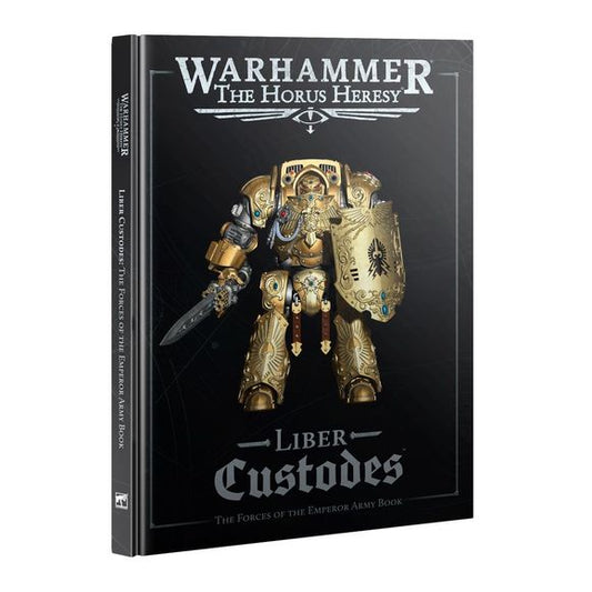 Release date 4/4/2026
This book is a critical tool for playing any of the forces of the Emperor in Warhammer The Horus Heresy. Command the legions of the Legio Custodes, the Anathema Psykana, and the Divisio Assassinorum. 120-page hardback book
