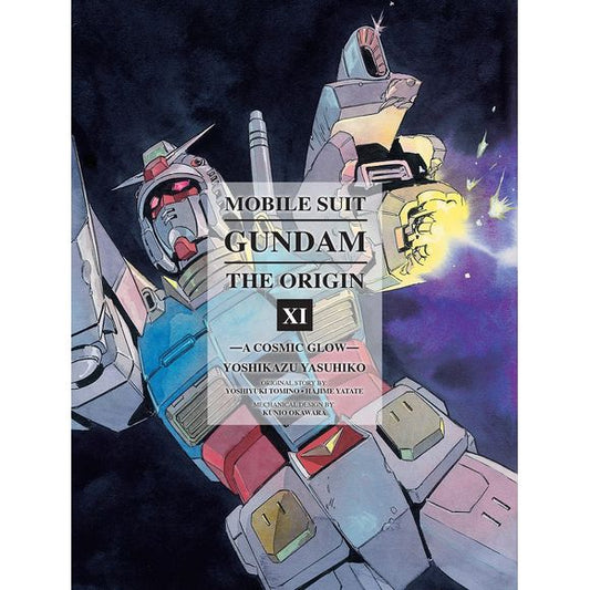 The biggest name in Japanese science fiction—Gundam—returns with one of its creators retelling its origins 25 years after the series debuted. Caught in the crossfire of a space civil war, teenager Amuro Ray accidentally finds a new mobile weapon—the RX-78 Gundam. In the eleventh volume of Gundam: THE ORIGIN, Amuro and the rest of the Federation forces prepare to advance toward the space fortress A Baoa Qu.