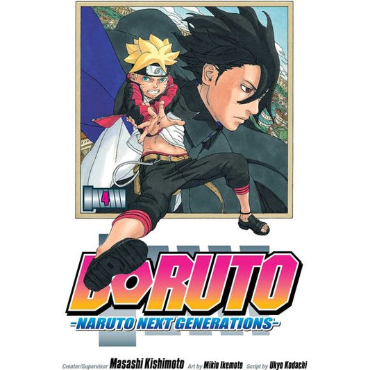 Naruto was a young shinobi with an incorrigible knack for mischief. He achieved his dream to become the greatest ninja in his village, and now his face sits atop the Hokage monument. But this is not his story... A new generation of ninja is ready to take the stage, led by Naruto's own son, Boruto!

Boruto’s been entrusted with the very important mission of guarding the Daimyo’s son, Tento. Babysitting a spoiled brat isn’t the type of work Boruto had in mind when he became a ninja. But perhaps the two boys