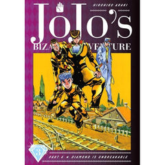 A multigenerational tale of the heroic Joestar family and their never-ending battle against evil!

The legendary Shonen Jump series is now available in deluxe hardcover editions featuring color pages! JoJo’s Bizarre Adventure is a groundbreaking manga famous for its outlandish characters, wild humor and frenetic battles.

Let’s go eat some Italian food! Josuke and the gang find themselves in hot water in a brand-new Italian restaurant thanks to its overly aggressive chef. Is he an enemy Stand user or just a