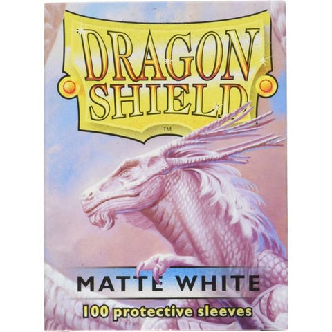 Dragon Shield Matte White 100 Protective Sleeves | Galactic Toys & Collectibles