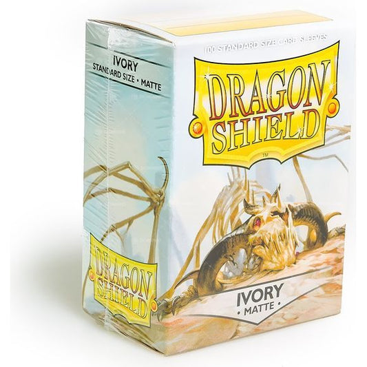 Dragon Shield Matte Ivory 100 Protective Sleeves | Galactic Toys & Collectibles