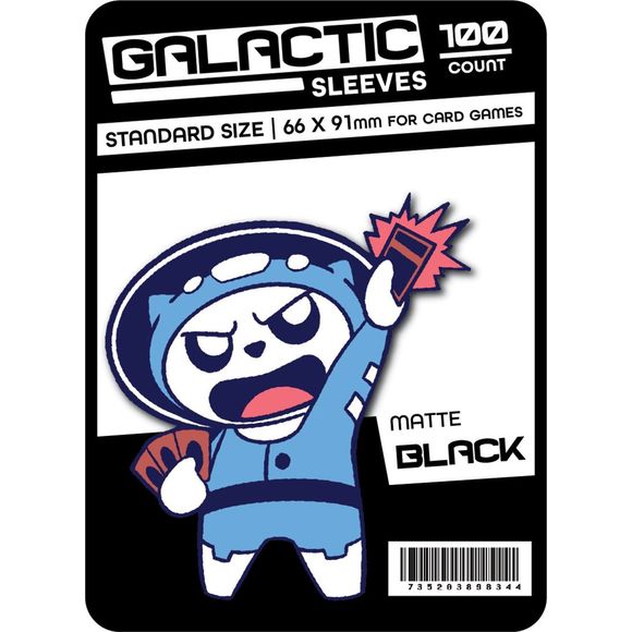 Galactic Sleeves Matte Black Standard Size Card Sleeves 100ct | Galactic Toys & Collectibles