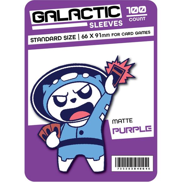 Galactic Sleeves Matte Purple Standard Size Card Sleeves 100ct | Galactic Toys & Collectibles