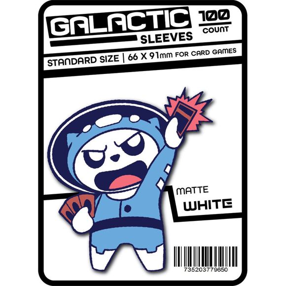 Galactic Sleeves Matte White Standard Size Card Sleeves 100ct | Galactic Toys & Collectibles