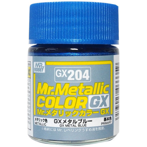 GSI Creos MR. Hobby Mr Metallic Color GX204 GX Metal Blue 18mL Primary Paint | Galactic Toys & Collectibles