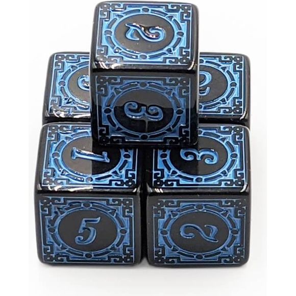 Galactic HD Dice Sets - Blue Magic Burst Acrylic D6 Set | Galactic Toys & Collectibles