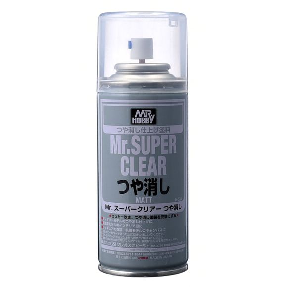 Mr. Super Clear is one of the most popular sealants available. Use it after painting to give your it a lasting seal. This particular type dries to a MATTE finish. Warning: Flammable. Please use in ventilated area. Handle with care.

Continental USA shipping only, no expedited shipping available!  Ground shipping only.