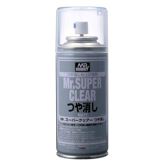 Mr. Super Clear is one of the most popular sealants available. Use it after painting to give your it a lasting seal. This particular type dries to a MATTE finish. Warning: Flammable. Please use in ventilated area. Handle with care.

Continental USA shipping only, no expedited shipping available!  Ground shipping only.