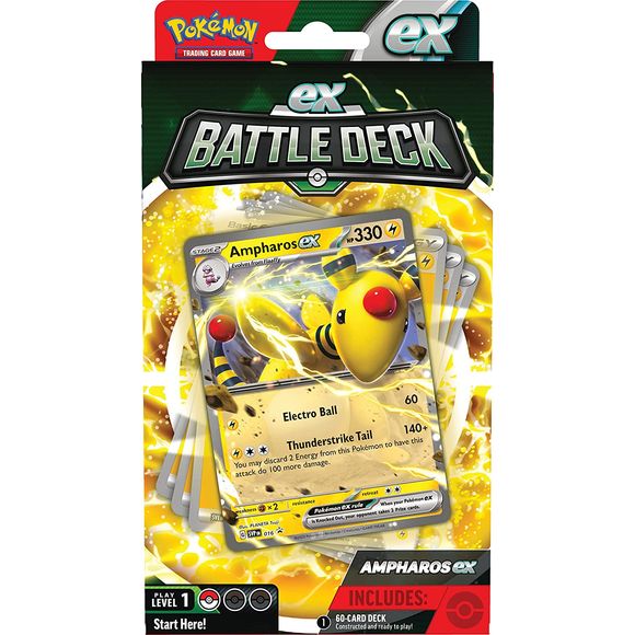 Pokémon TCG: Ampharos ex or Lucario ex Battle Deck (1 Random) | Galactic Toys & Collectibles