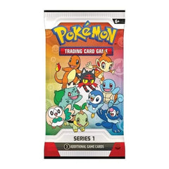 Booster pack from First Partner Illustration Collection Series 1 box

Includes the following:
1 Pokémon TCG Promo booster pack containing 3 of 9 promo cards