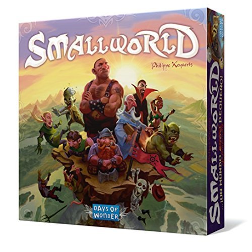 In Small World, players vie for conquest and control of a world that is simply too small to accommodate them all. Designed by Philippe Keyaerts as a fantasy follow-up to his award-winning Vinci, Small World is inhabited by a zany cast of characters such as dwarves, wizards, amazons, giants, orcs and even humans; who use their troops to occupy territory and conquer adjacent lands in order to push the other races off the face of the earth. Picking the right combination from the 14 different fantasy races and