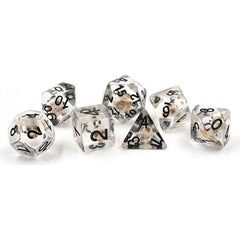 Galactic HD Dice Sets - Stone Skull Acrylic Set of 7 Dice | Galactic Toys & Collectibles