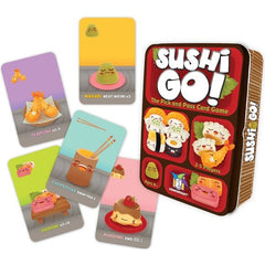 Pass the sushi! In this fast-playing card game, the goal is to grab the best combination of sushi dishes as they whiz by. Score points for making the most maki rolls or for collecting a full set of sashimi. Dip your favorite nigiri in wasabi to triple its value. But be sure to leave room for dessert or else you'll eat into your score! Gather the most points and consider yourself the sushi master!