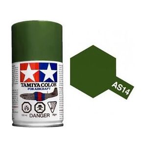 Tamiya Aircraft 86514 AS-14 Olive Green (USAF) Spray Lacquer Paint Aerosol 100ml | Galactic Toys & Collectibles