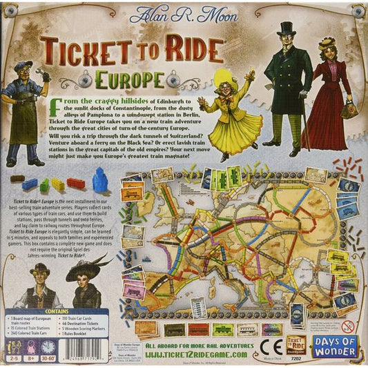 Days of Wonder: Ticket To Ride - Europe | Galactic Toys & Collectibles