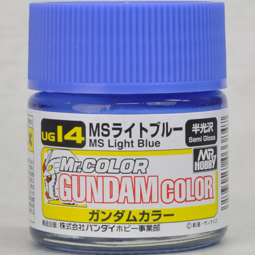 GSI Creos MR. Hobby Mr Gundam Color UG14 MS Light Blue 10mL Semi-Gloss Paint | Galactic Toys & Collectibles