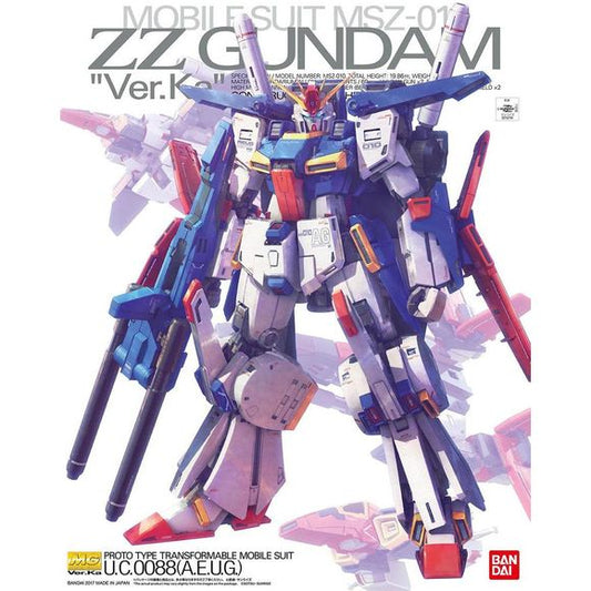 Bandai Hobby Double Zeta Gundam ZZ Gundam Ver.Ka MG 1/100 Model Kit | Galactic Toys & Collectibles
